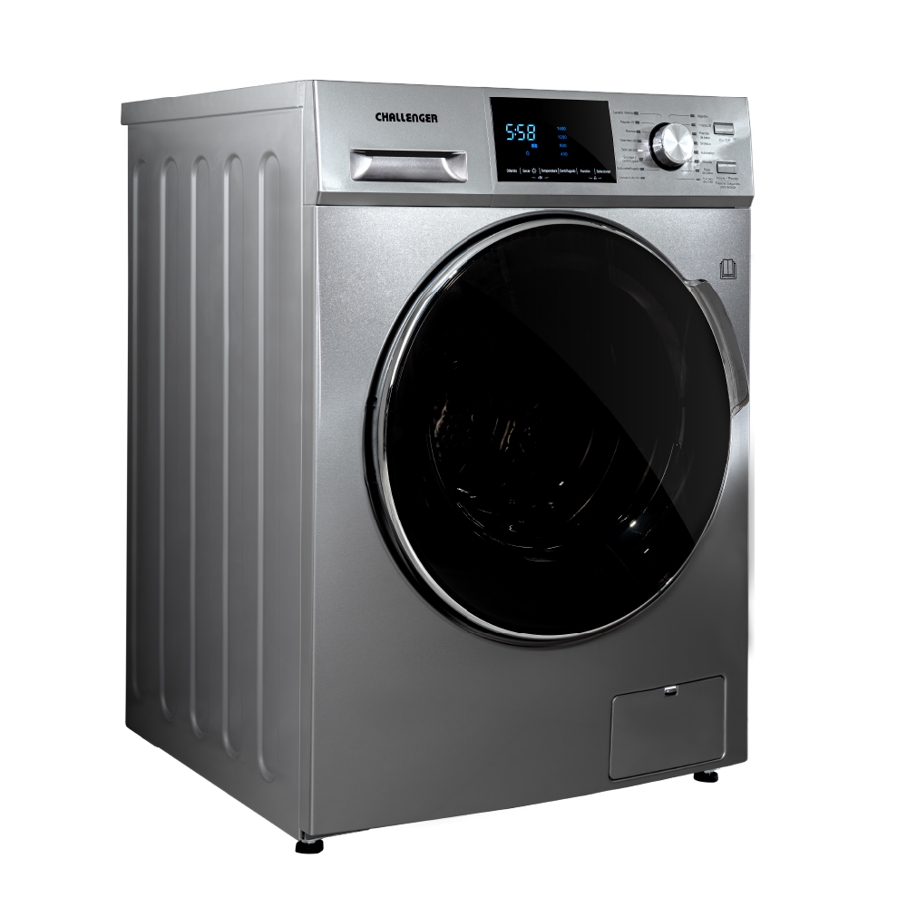 Lavadora Secadora Challenger 14 Kg Lavado y 8 Kg De Secado carga frontal panel digital gris 120 V - Imagen 10