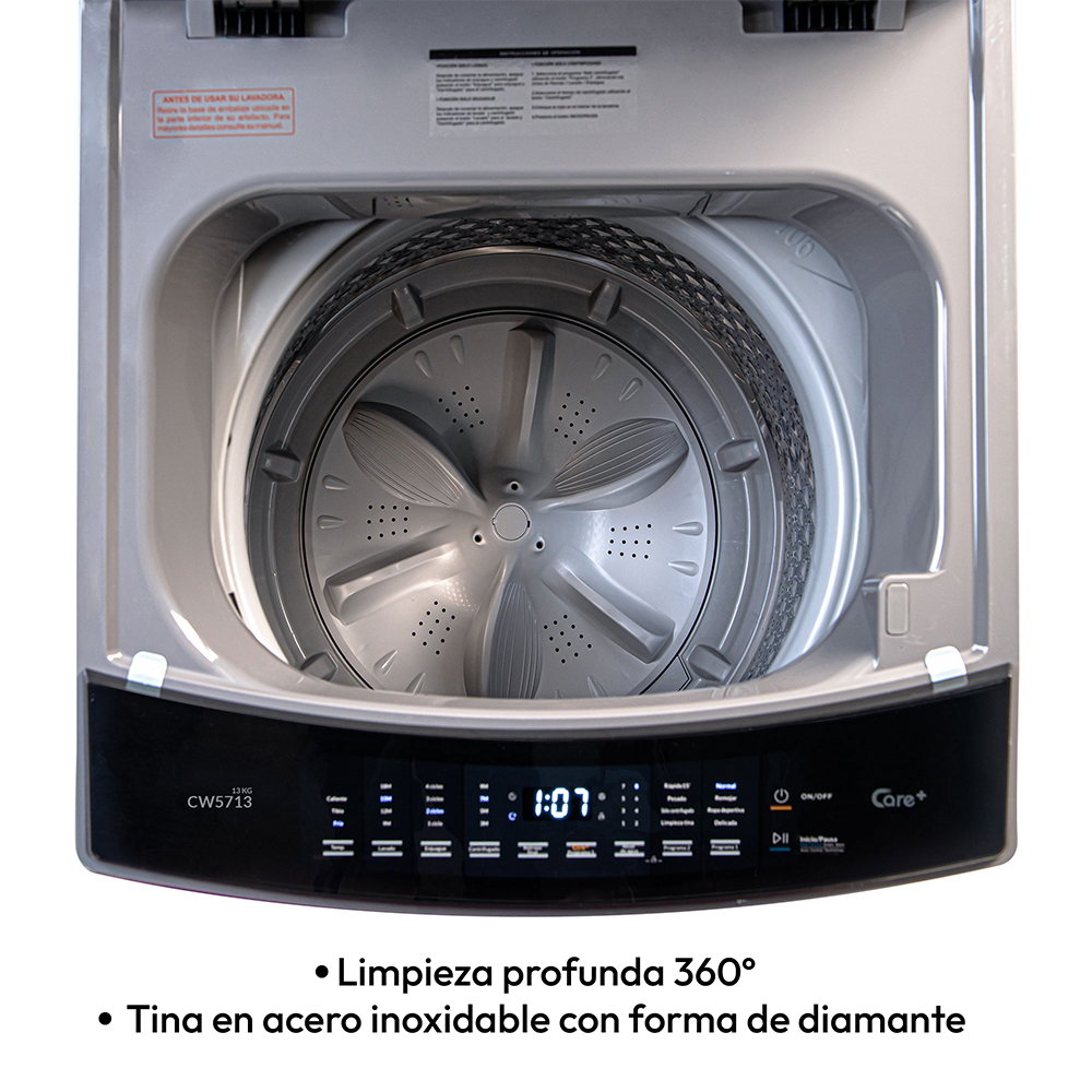 Lavadora Challenger de 13 Kg (29 Libras) panel digital Gris - Imagen 9