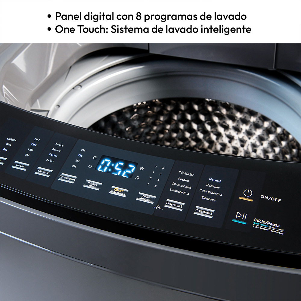 Lavadora Challenger de 13 Kg (29 Libras) panel digital Gris - Imagen 5
