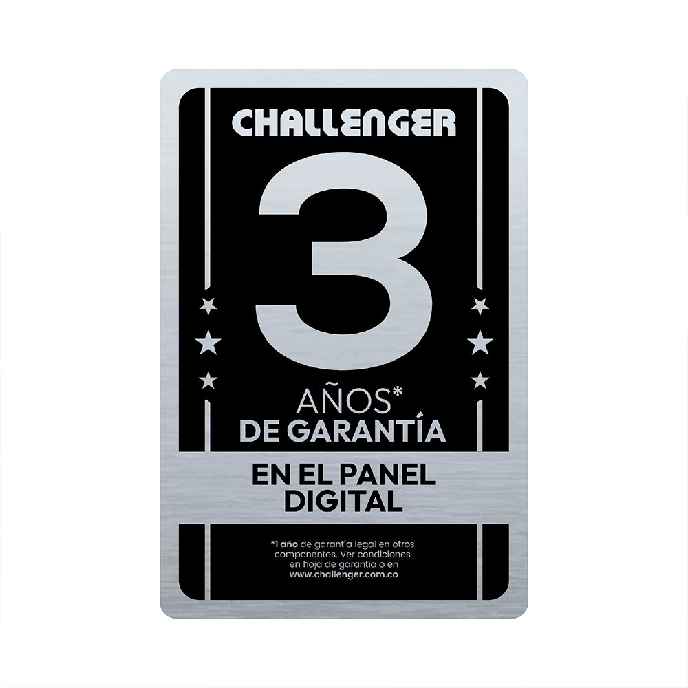 Lavadora Challenger de 13 Kg (29 Libras) panel digital Gris - Imagen 4