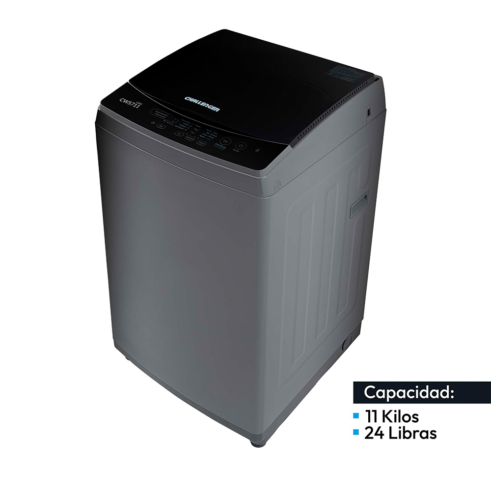 Lavadora Challenger de 11 Kg (24 Libras) panel digital Gris - Imagen 9