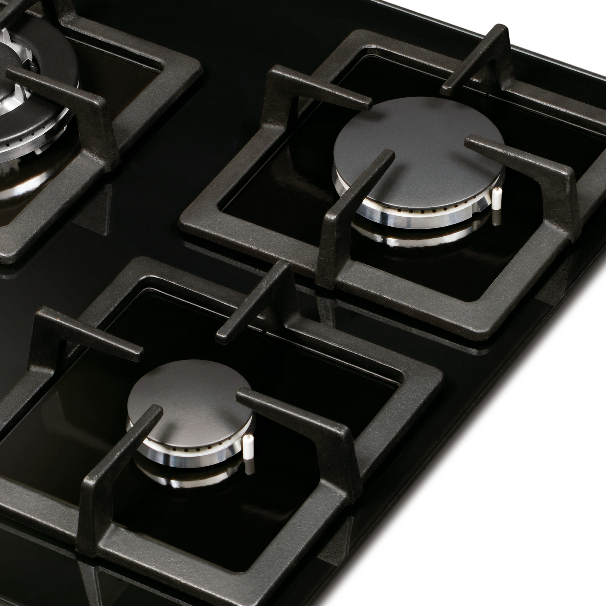 Estufa Challenger de Empotrar 5 Puestos gas (1 quemador Wok) de 76x52 cm cristal - Imagen 4