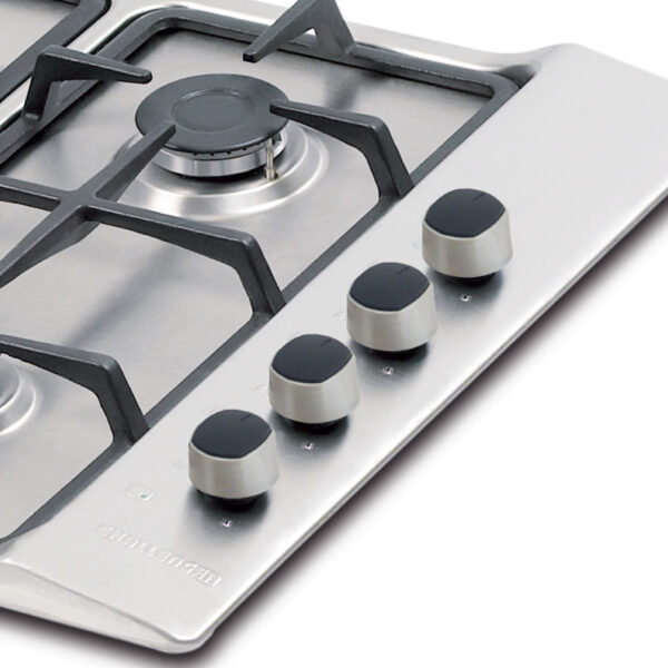 Estufa Challenger de Empotrar  4 Puestos gas (1 quemador Wok) de 58.5x 51 cm con termopar de Seguridad  inox - Image 2