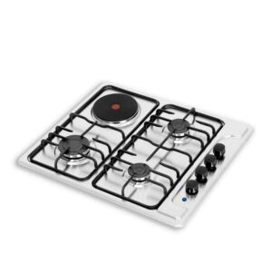 Estufa Challenger de Empotrar de 58.5x51 cm  3 puestos gas y 1 eléctrico en inox 120v