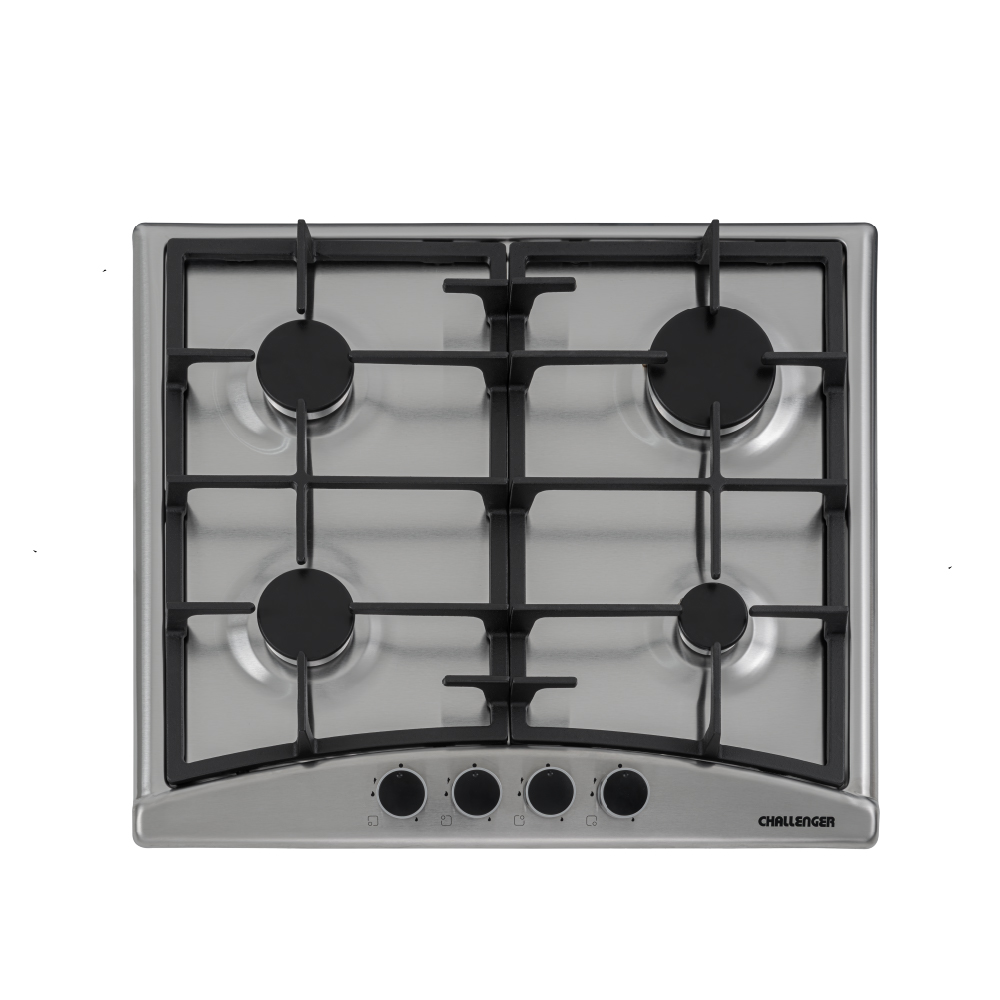 Estufa Challenger de Empotrar 4 Puestos gas de 58.2x51.2 cm Parrilla Fundida Termopar Inox