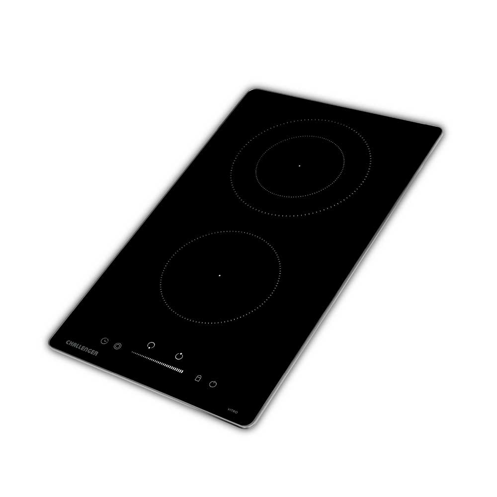 Estufa Challenger de 2 puestos eléctricos Vitrocerámica 29.5X52.5 220V