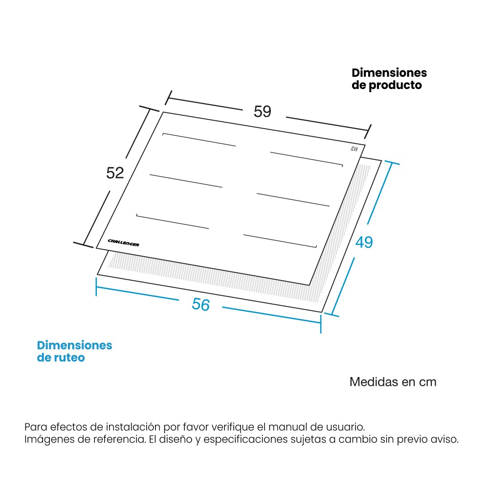 Estufa Challenger de 4 puestos eléctricos de Inducción 59X52 220V - Imagen 5