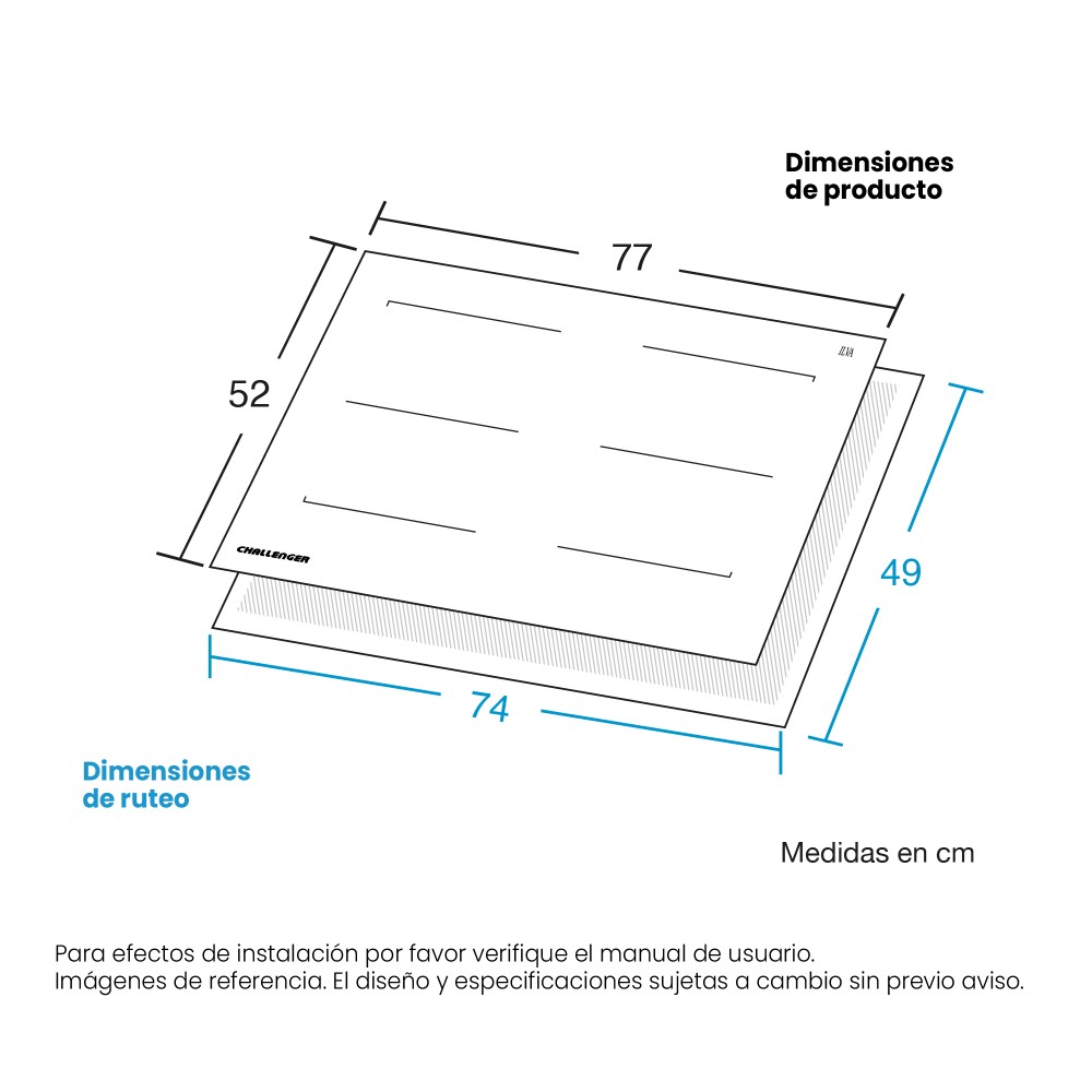 Estufa Challenger de 4 puestos eléctricos de Inducción 77X52 220V - Imagen 5