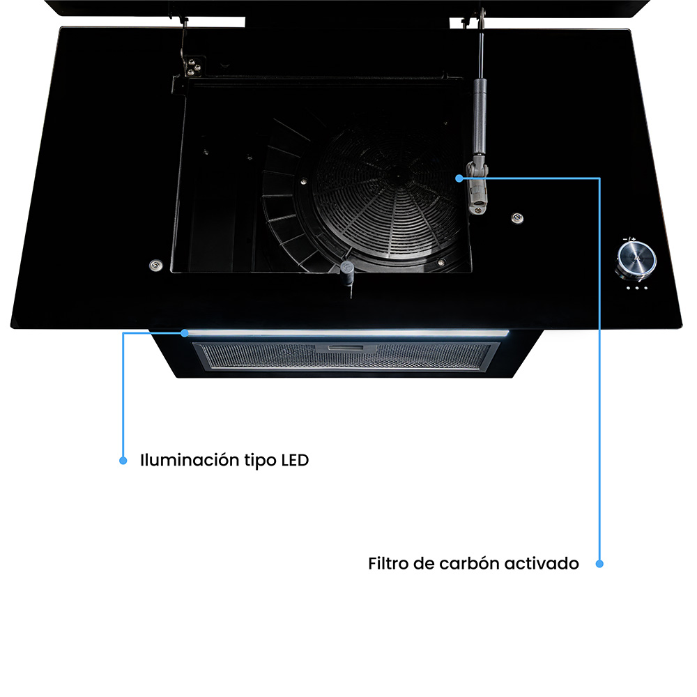 Campana Challenger extractora península de 76 cm - Imagen 3