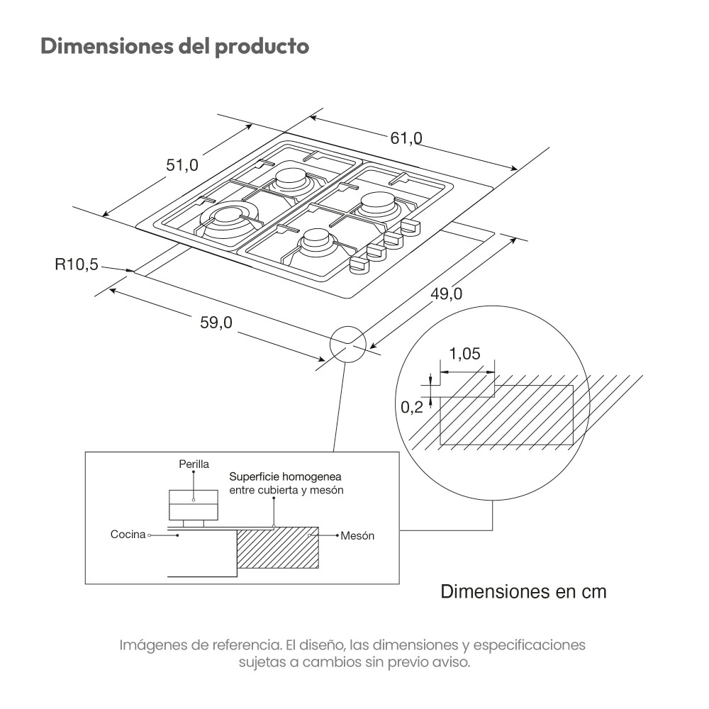 Estufa de Empotrar Challenger SI 6960 - Imagen 9